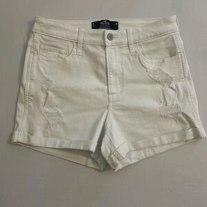 Hollister Women's White Jean Shorts